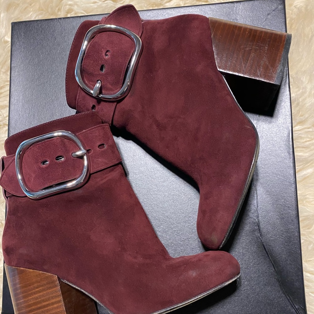 Alexander Wang Kenze Oxblood Suede Boot